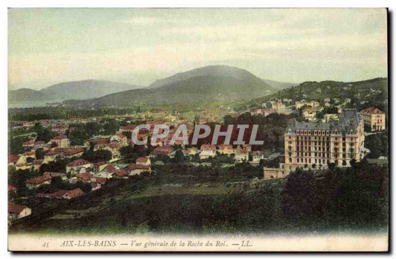 Aix les Bains Old Postcard General view of la Roche