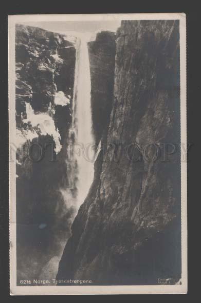 114712 Norge TYSSESTRENGENE Norway Waterfall Vintage PC