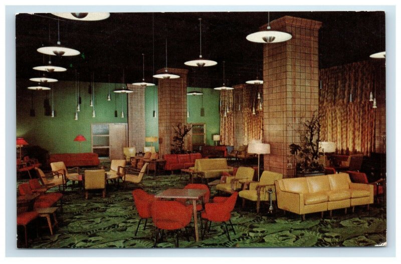 YMCA Hotel Chicago IL Wabash Avenue Postcard Interior Inside View