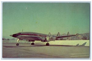 San Juan Puerto Rico Postcard Iberia Lockheed L-1049G Super Constellation c1950s