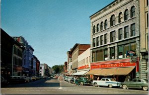 Postcard Merchants Row Shopping Center in Rutland, Vermont