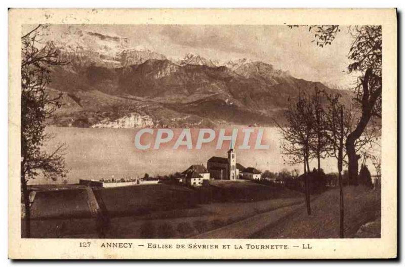 Old Postcard From Annecy Church Severie And Tournette