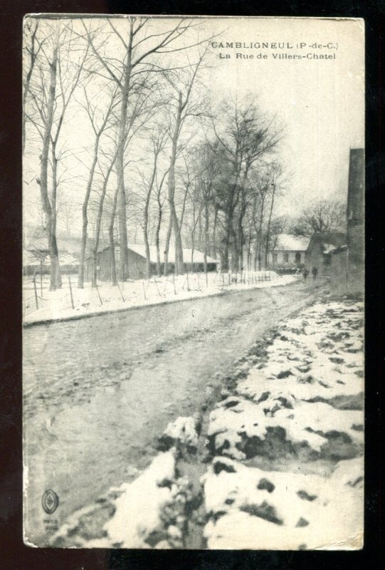 h3134 - CAMBLIGNEUL France [62] Nord 1910s La Rue de Villers-Chatel