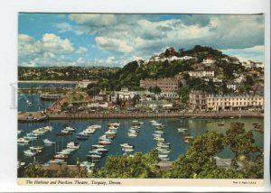 442039 UK Torquay Harbour and Pavilion theatre Old postcard