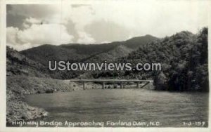 Highway Bridge Real Photo in Fontana Dam, North Carolina