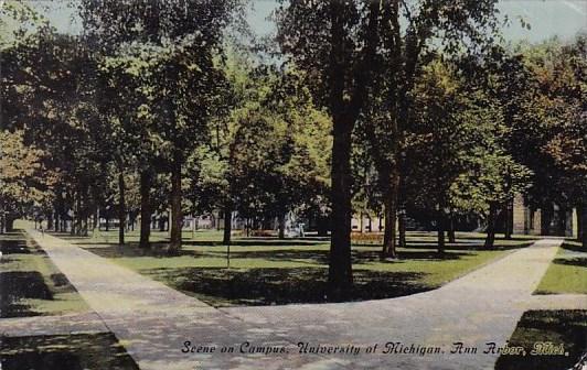 Scene On Campus University Of Michigan Ann Arbor Michigan 1911