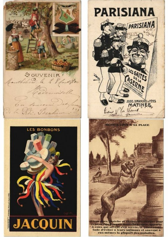 ADVERTISING PUBLICITÉ with BETTER 110 Vintage Postcards Pre-1940 (L4542)