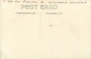 Postcard RPPC C-1910 California San Francisco Volunteers Monument CA24-2980