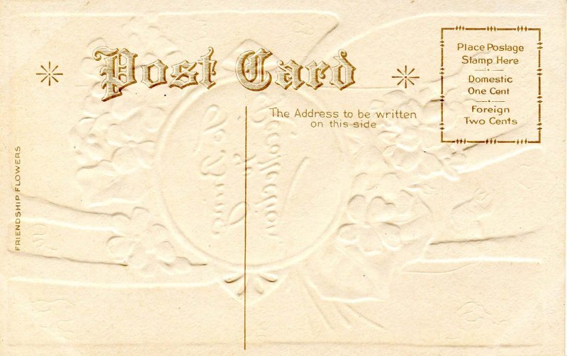 Greeting - To Bring To Recollection      (embossed, gold)