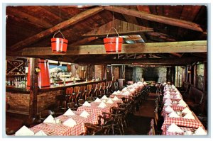 1964 Sugar House Grille Restaurant Interior Dining Burlington Vermont Postcard