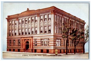Davenport Iowa IA Postcard Ferd Haak CO. Exterior Building c1910 Vintage Antique