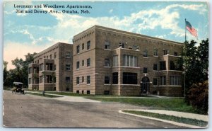 Postcard - Lorenzen and Woodlawn Apartments - Omaha, Nebraska