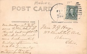 F47/ Lodi Ohio RPPC Postcard 1908 Medina County Congregational Church