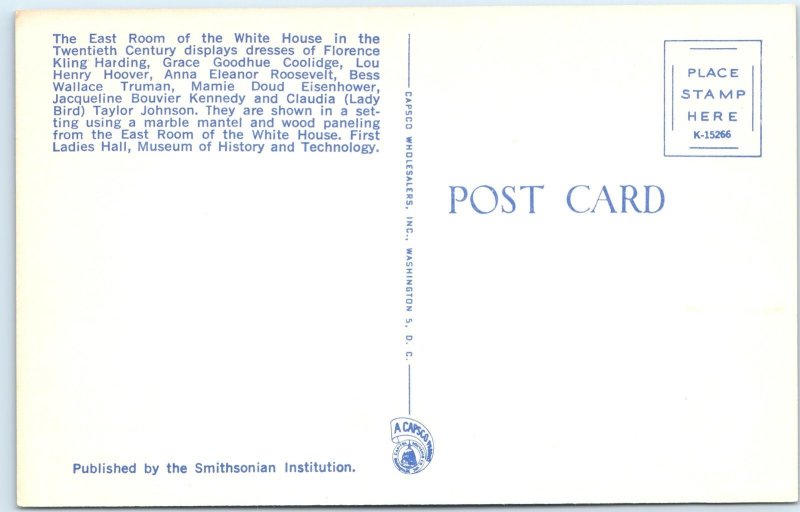 c1970s Washington DC Smithsonian First Ladies Hall Museum History Chrome PC A304