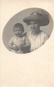 G39/ Jamestown North Dakota RPPC Postcard 1912 Pretty Woman Large Hat