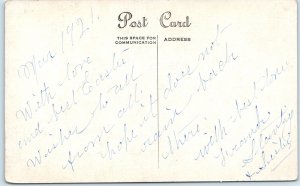 c1930s Easter Chicken Egg Linen PC Poem Naught Joy Eastertide Basket Flower A280