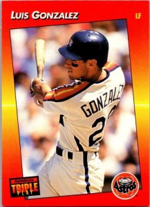 1992 Donruss Baseball Card Luis Gonzaalez Houston Astros sk6159