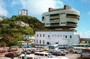 VINTAGE CONTINENTAL SIZE POSTCARD THE RESTAURANT AT THE PEAK HONG KONG 1980s