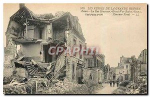 Old Postcard Ruins of the Great War Reims Hinemar the Street