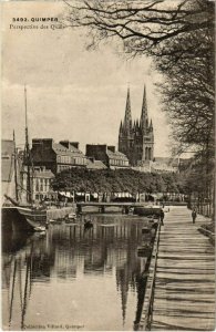 CPA Quimper- Perspective des Quais FRANCE (1026790)