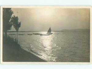 old rppc NICE VIEW Lake Balaton - Keszthely & Siofok & Tihany Hungary i3405