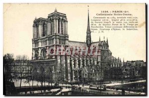 Postcard Old Paris Cathedrale Notre Dame