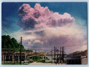 Nagasaki Japan Postcard Atomic Bomb Explosion Photo 1945 Vintage Unposted
