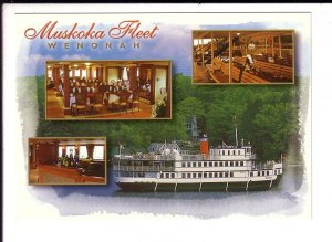 Wenonah, Steam Ship, Interiors, Muskaka Fleet Ontario, Large 5 X 7 inch Postcard