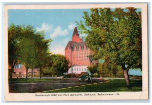 Saskatoon Sask Canada Postcard Bessborough Hotel Park Approachings c1950's