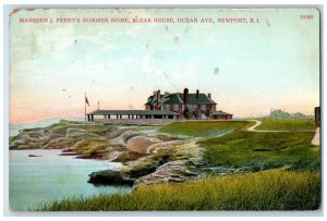 1909 Marsden J. Perry's Summer Home Bleak House Ocean Ave. Newport RI Postcard