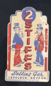 LOVELOCK NEVADA TWO STIFFS SELLING GAS STATION VINTAGE ADVERTISING EPHEMERA