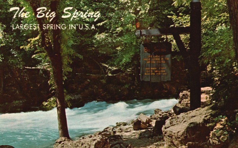 Vintage Postcard Scenic View The Big Spring State Park Ozarks Missouri MO 