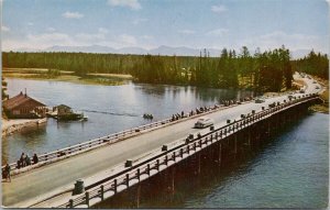 Fishing Bridge Yellowstone River MT Montana Unused Postcard F48a