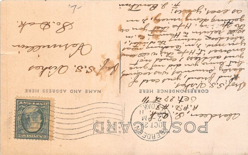 H93/ Aberdeen South Dakota Postcard RPPC c1910 Man Interior Office 188