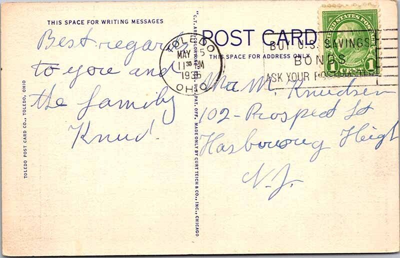 Postcard MUSEUM SCENE Toledo Ohio OH AL1721