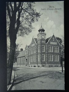 Wales Glamorgan PENARTH Public Library - Old Postcard by G. Wehrley & Co.