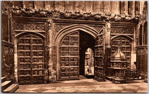 Bronze Gates Henry VII Chapel Westminster Abbey London England Postcard