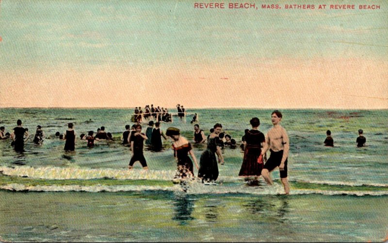 Massachusetts Revere Beach Bathers At The Beach