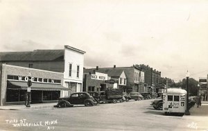 Waterville MN Mack Motor Company Popcorn Van Old Cars Real Photo Postcard