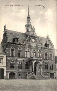 Dahlen Saxony Germany Town Hall c1900-20s Vintage Postcard