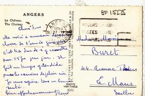 BF15225 angers le chateau france front/back image