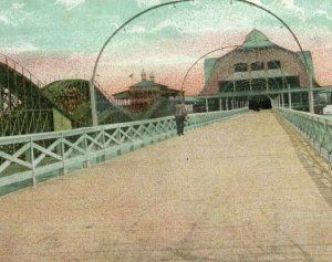 Circa 1905-10 Casino & Scenic Railway Roller Coaster Pier Toledo Vintage P3 