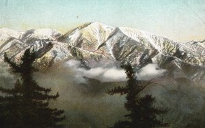 Vintage Postcard Old Baldy From Mt. Wilson Telescope Lens Winter Scene M. Reider