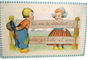 Dutch Children Barton & Spooner Original Vintage Postcard Series C.S. 432 Unused