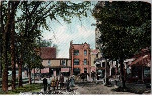 Sanford, Maine - Children - Looking up School Street - c1908
