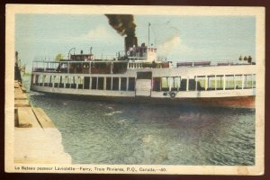 h25 - TROIS RIVIERES Quebec Postcard 1930s Laviolette Ferry