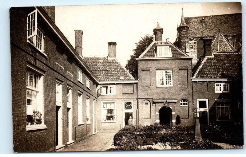 *Jan Pesijnshof Leiden Netherlands South Holland RPPC Vintage Photo Postcard C48