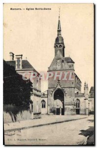 Old Postcard Mamers church Notre Dame