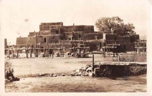 Taos New Mexico Indian Pueblos Scenic View Real Photo Postcard JF685108