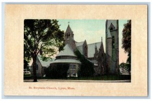 c1910 Exterior View St Stephens Church Building Lynn Massachusetts MA Postcard